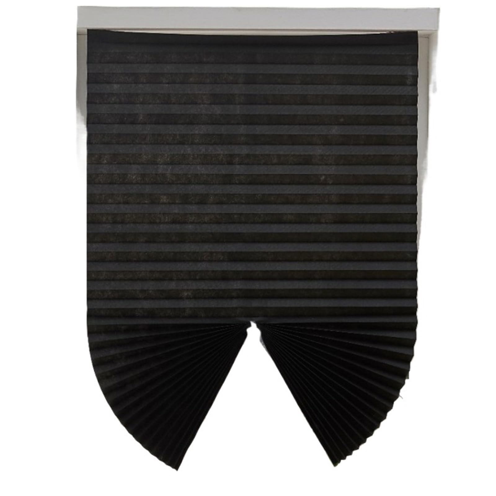 Self Adhesive Blinds Self-adhesive Blackout Blind For Window Half Blackout Window Curtains Pleated Blinds Curtains(Black,90x180cm)