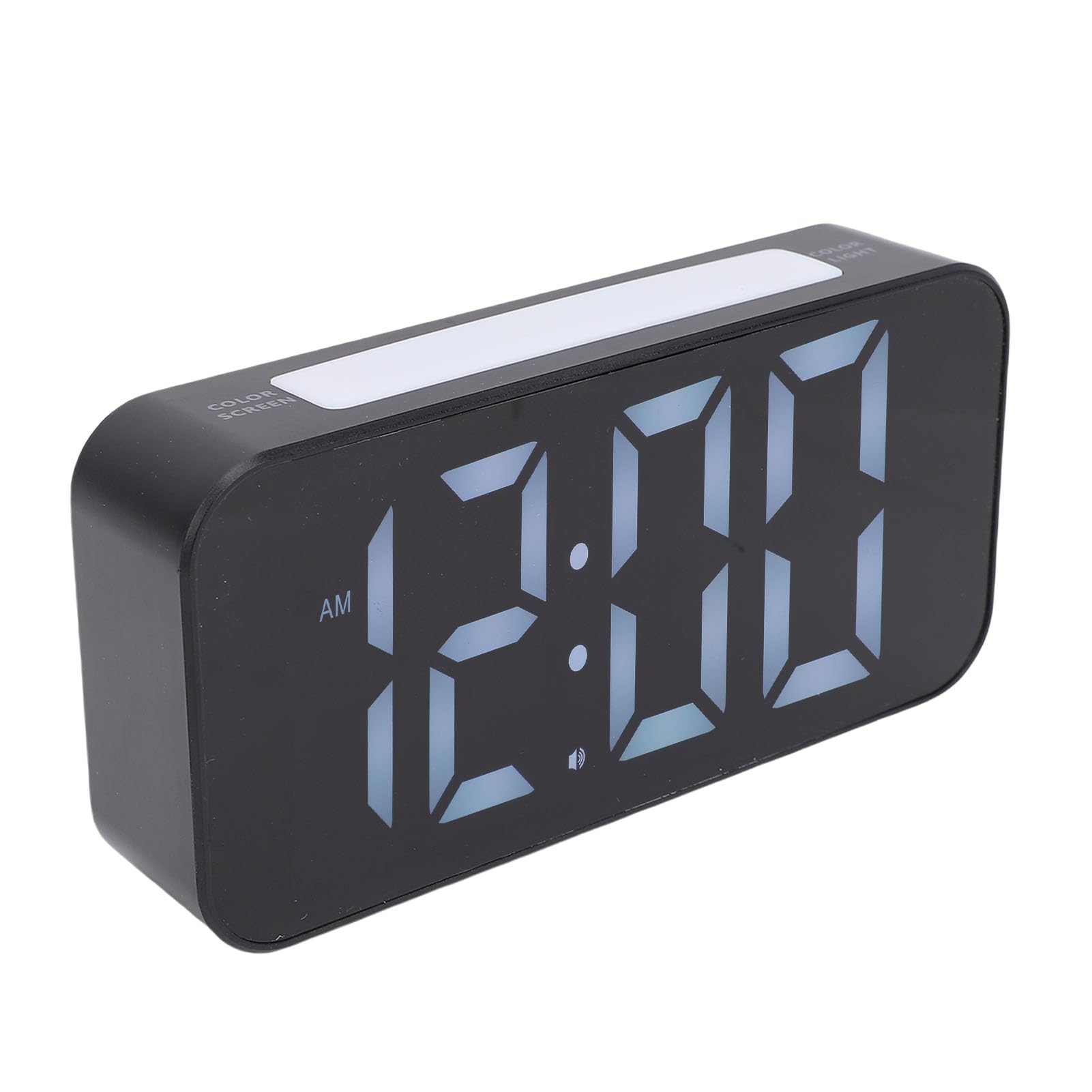 Reloj Despertador Vibratorio con Números Grandes con Pantalla RGB Puerto de Carga USB Reloj Despertador Dual Ruidoso de 100 DB para Personas Mayores con Discapacidad Auditiva Pantalla LED