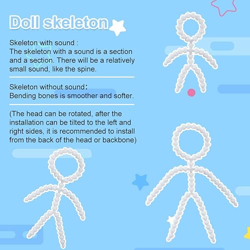 Miniatura 9 de PH PandaHall 6 esqueletos de articulación corporal, 3 estilos de plástico de acción esqueletos móviles con marioneta de sonido, modelo de cuerpo