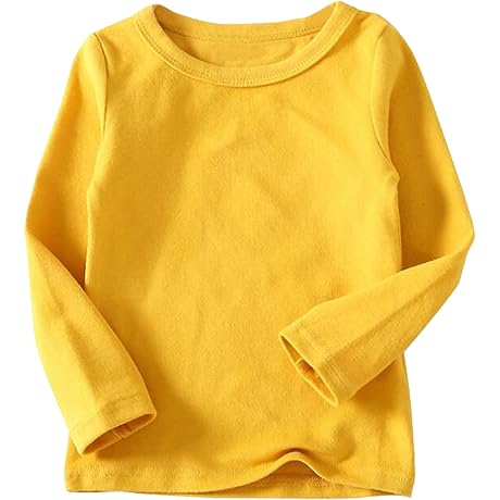 Adorable and cozy toddler-friendly crewneck tees, adorned in a vibrant yellow
