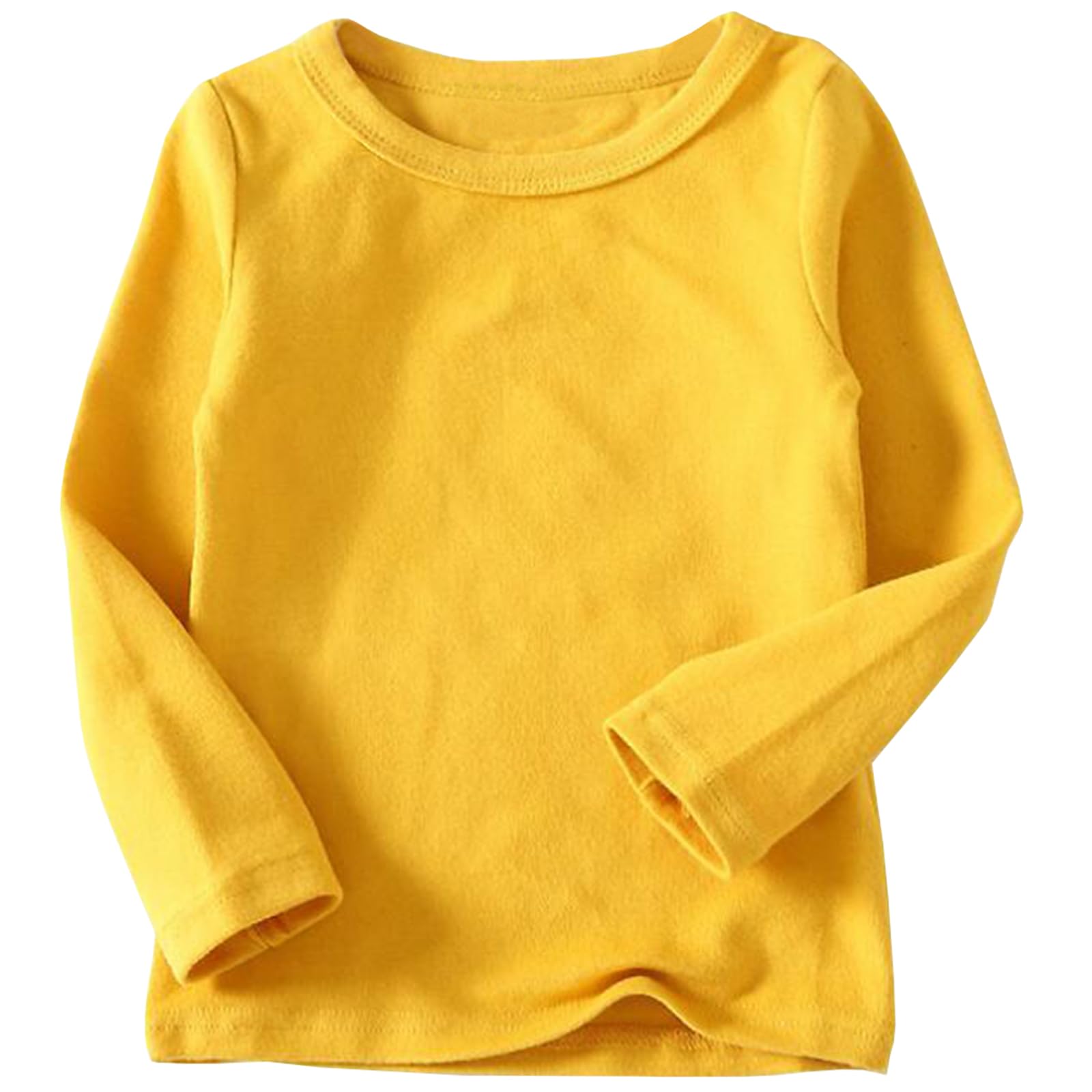 Maglietta da ragazza calda morbida Basic Top bambino sotto strato per bambini Classics cotone manica lunga