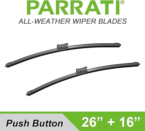 Miniatura 2 de PARRATI - Limpiaparabrisas de repuesto de alta calidad y desempeño de 26 y 16 pulgadas, para todas las estaciones, para Lexus NX200t NX300 NX300h