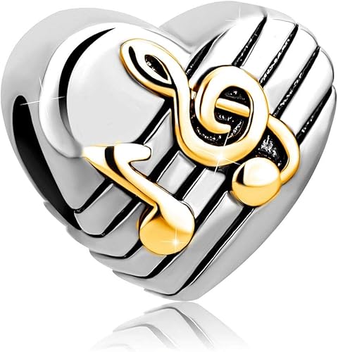 Miniatura 2 de Chili Jewelry Abalorio de nota musical en tono dorado compatible con pulseras Pandora