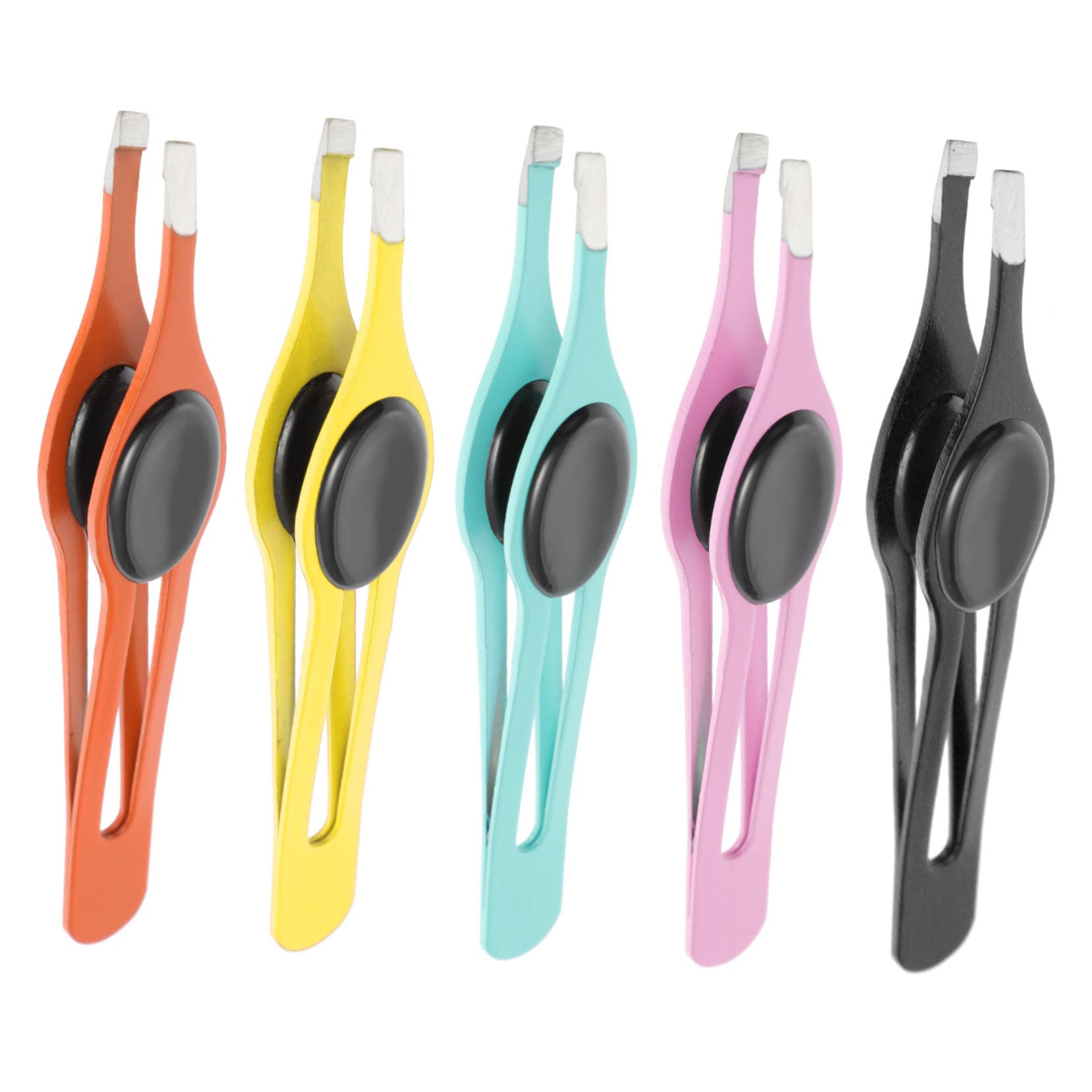 Beaupretty 3 Set Pinzette Sopracciglia Inossidabile Con Design Ergonomico E Cuscinetti Antiscivolo Precisione Ottimale Nella Sopracciglia 5 Pezzi*3