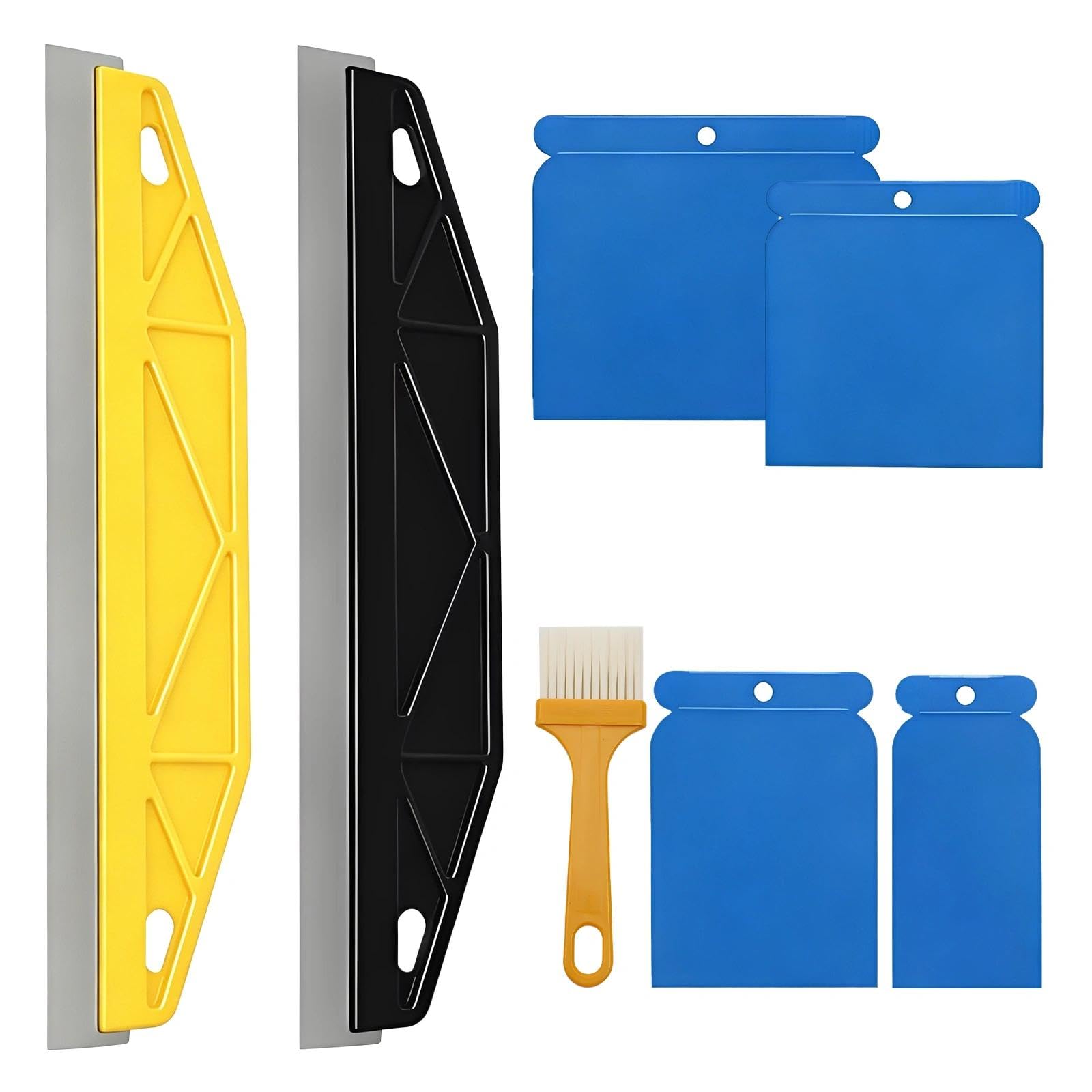 7 Pcs Cutting in Tool & Paint Shield for Precise Edges, Stainless Steel Paint Guard & Paints Scraper, Multi-Angle Edging Tool for Walls, Ceilings, Windows & Skirting Board Paints Protection