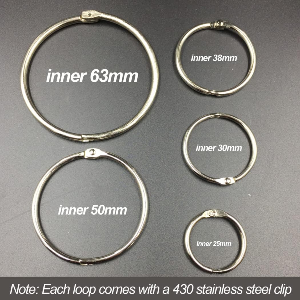 Curtain Rings,Curtain Hooks,Hanging Rings,30 Packs Openable Metal Curtain Rings with Clips Drapery Clips with Rings Hangers Drapes Rings Heavy Duty Rustproof Decorative Drapery Rings,3cm ( Color : 5cm