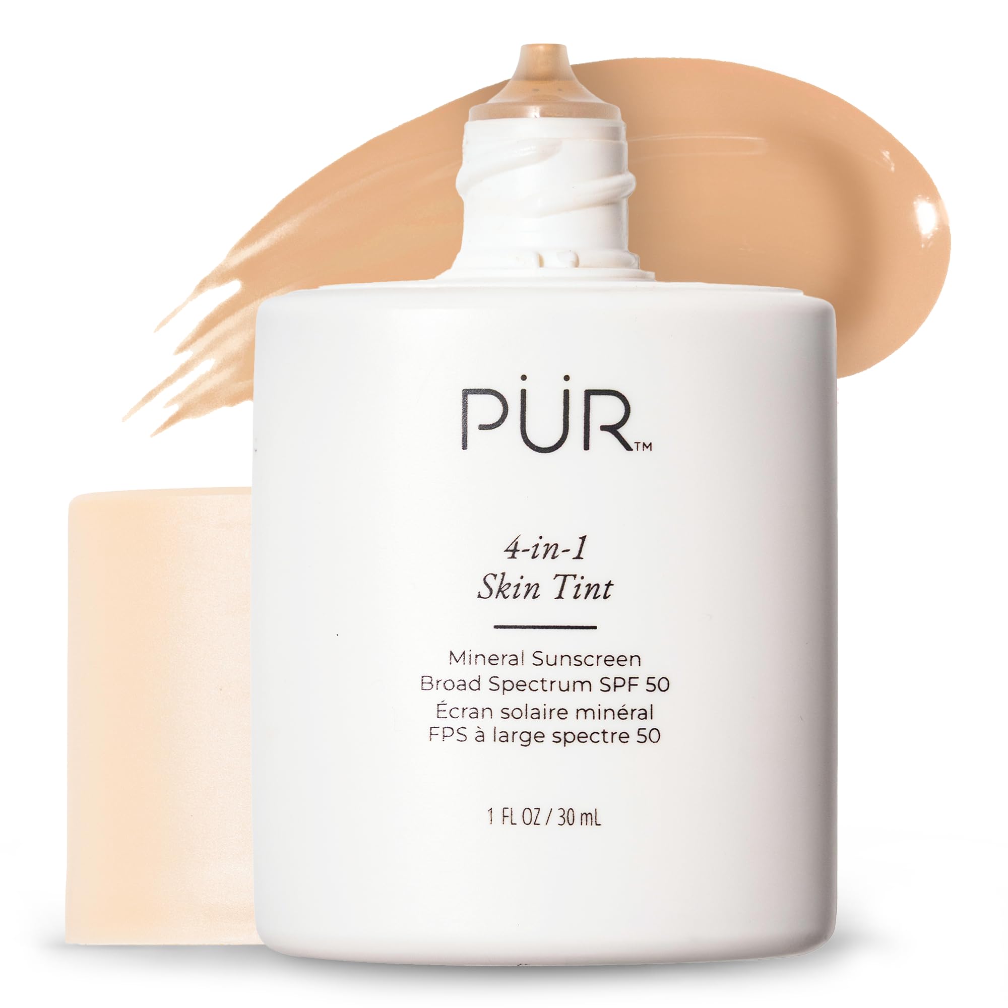 P R MINERALS Tinted Sunscreen for Face 4-in-1 Skin Tint - Broad Spectrum Mineral Sunscreen SPF 50 -