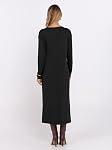 ANRABESS Long Sleeve Midi Dresses for Women Fall Fashion Casual Vacation Crewneck Loose Split Striped Long Tshirts Dress