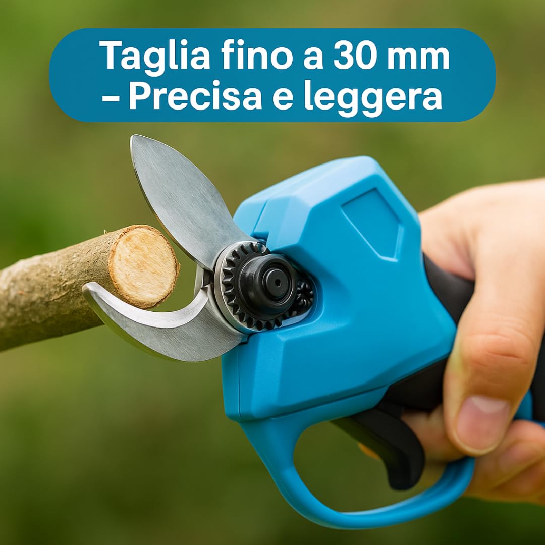Kit Potatura Elettrico 3 in 1 con Asta Telescopica 2,5M, Forbici, Motosega 6”, 2 Batterie, Attrezzi Giardinaggio,Cesoia,troncarami,Rami, Alberi, Giardino, Vigneti, Orti DEALIX
