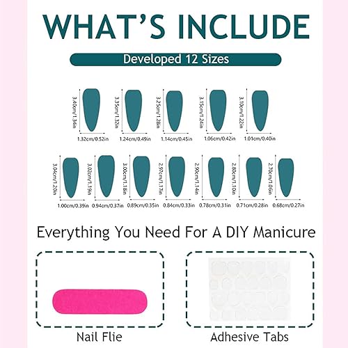 Miniatura 127 de Uñas postizas rojas a presión, uñas postizas medianas de almendra, uñas acrílicas brillantes, uñas postizas de cobertura completa con diseño