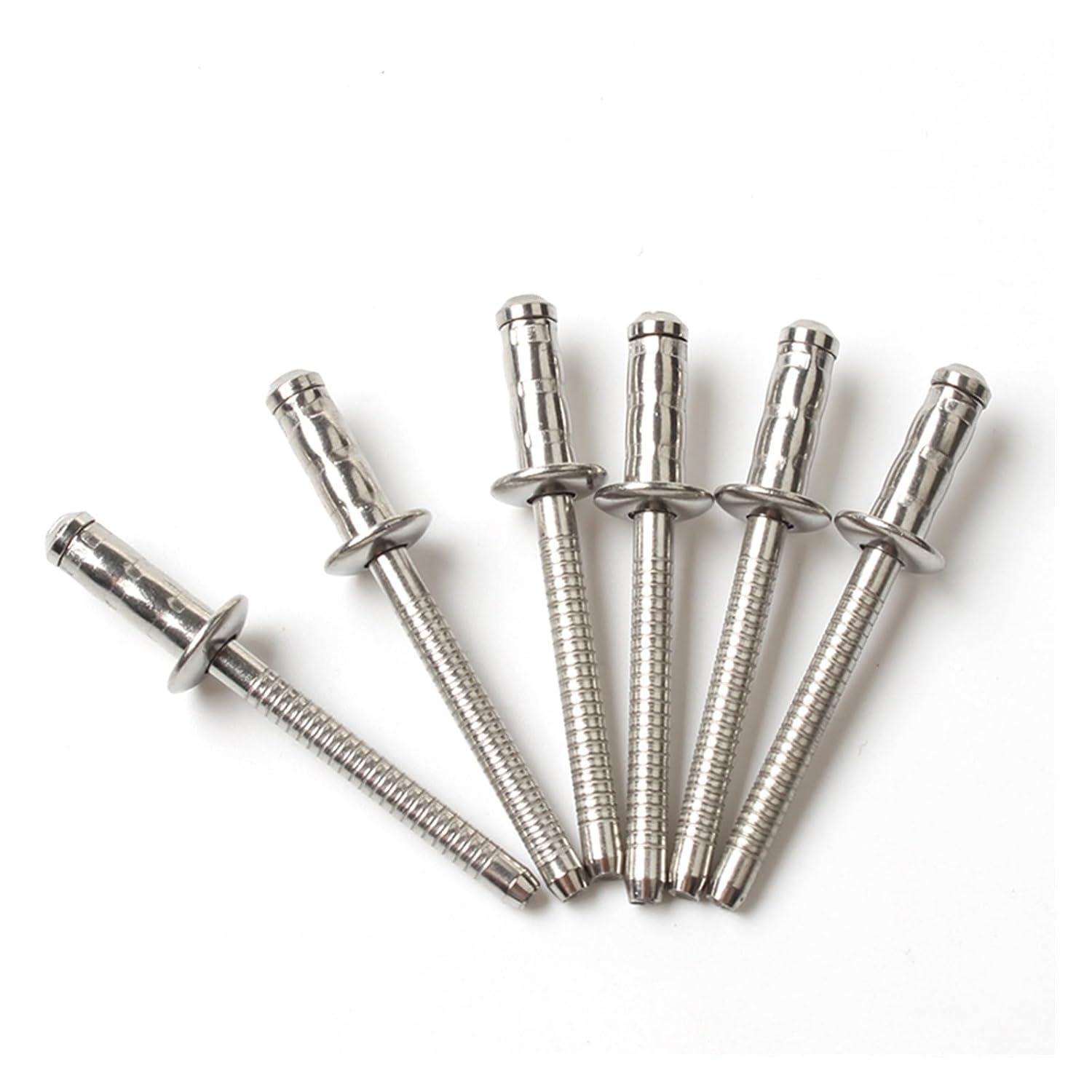304 Double Drum Pull Rivets Flat Round Head Flat Head Multi Drum Pull Studs Stainless Steel Drum Multi Strand Round Head countersunk Head Drum Rivets 100pcs(4.8 * 14.3)