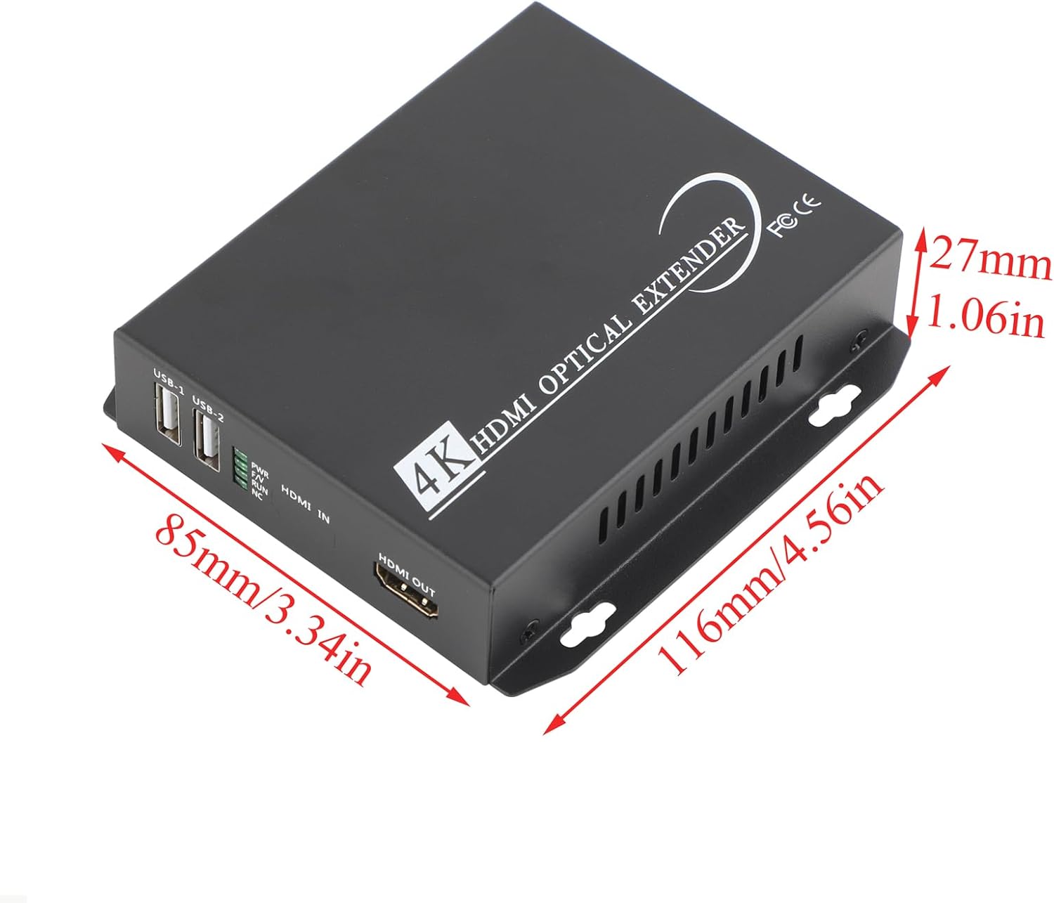 4K HDMI Extender, KVM Optical Transceiver, Audio/Video Converter for HDTV