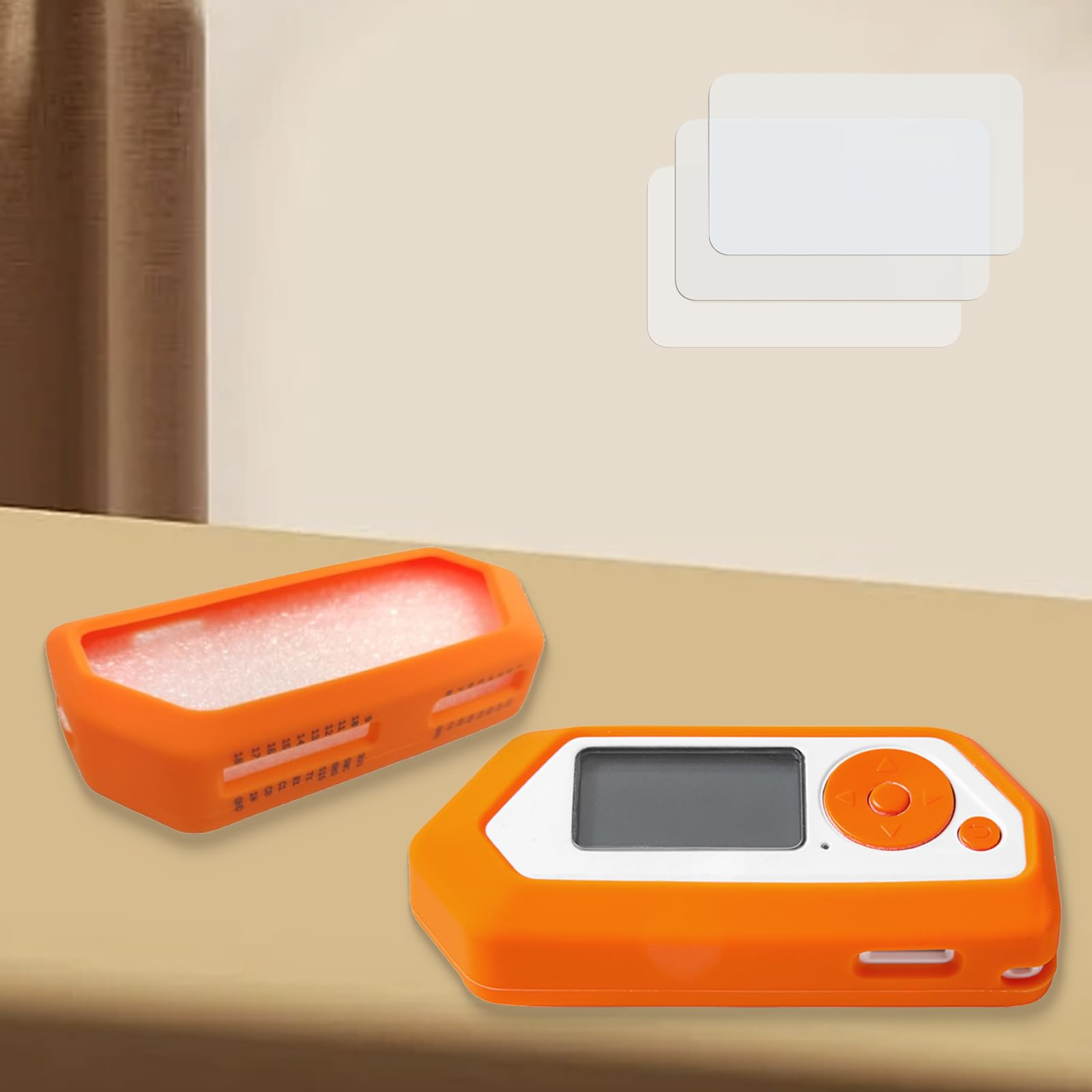 ANBOO Funda de silicona y 3 protectores de pantalla para Flipper Zero, Flipper Zero Hacking Tool, Flipper Zero Case – Naranja