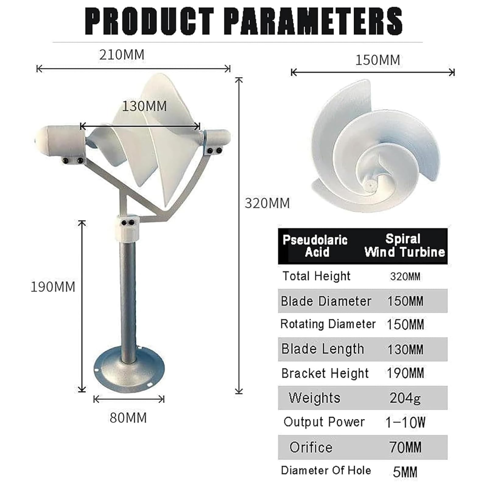 Generador De Viento Micro Espiral, Generador De Turbina Eólica De Bricolaje, Turbina Eólica Vertical 1-12 V Genera Electricidad, para Material Didáctico, Experimentos Científicos