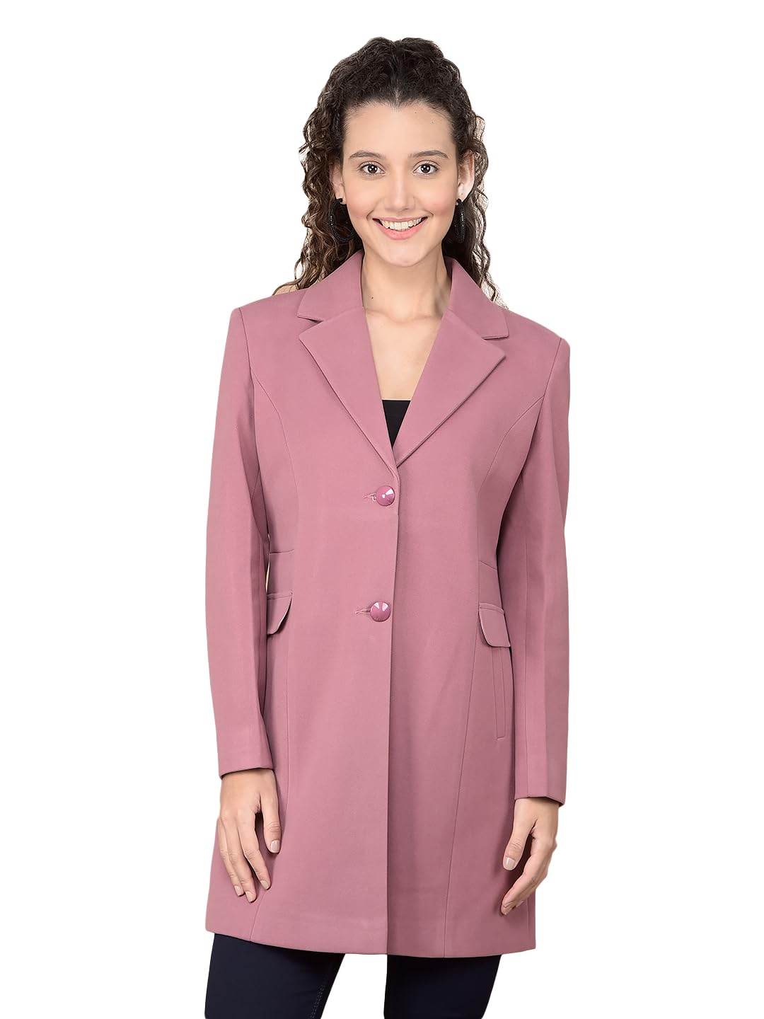 crimsoune club Women's Pink Longline Overcoat-picture-23