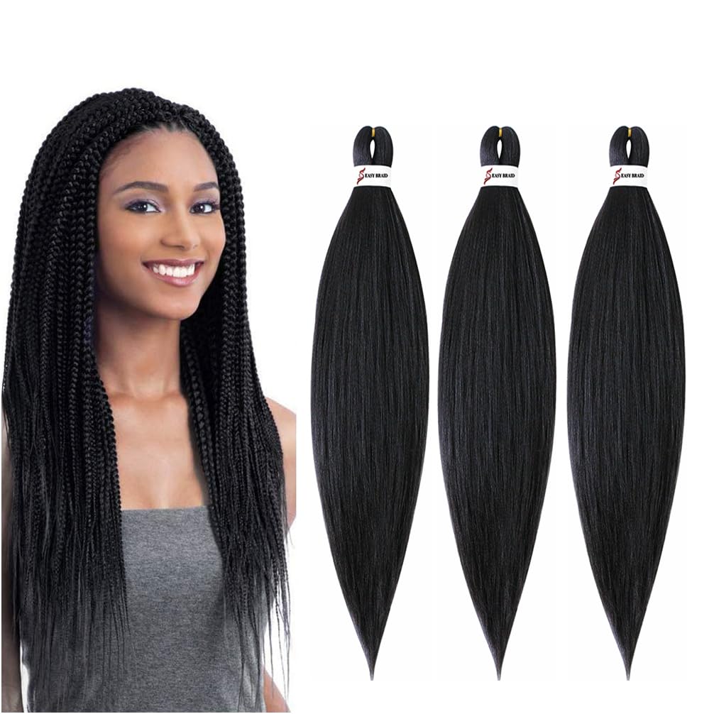 Pre-Stretched Braiding Hair Extensions Ombre Black to Burgundy Red 30 Inch Braiding Hair for Crochet Braids(1B/900#-8Pcs)