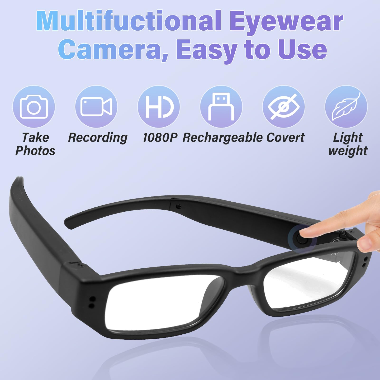 KAMREA HD1080P Bewakingscamera, mini-camera, videorecorder, nanny cam