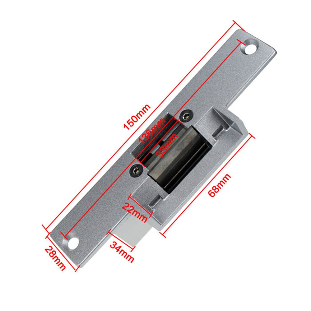 Control de Acceso 12 V DC Fallan Seguro no Tipo Puerta eléctrica Strike Cerradura para Control de Acceso de Alimentación Locks (Sin Bloqueo)