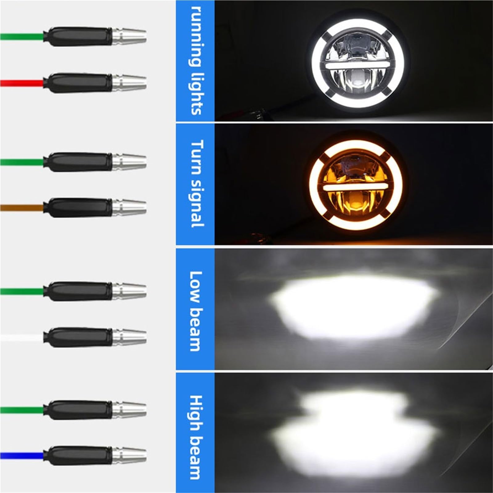 LED Antiniebla Universal 7 Pulgadas Led Coche Motocicleta Faro DRL Faro Soporte Retro Cubo Faros Motocicleta