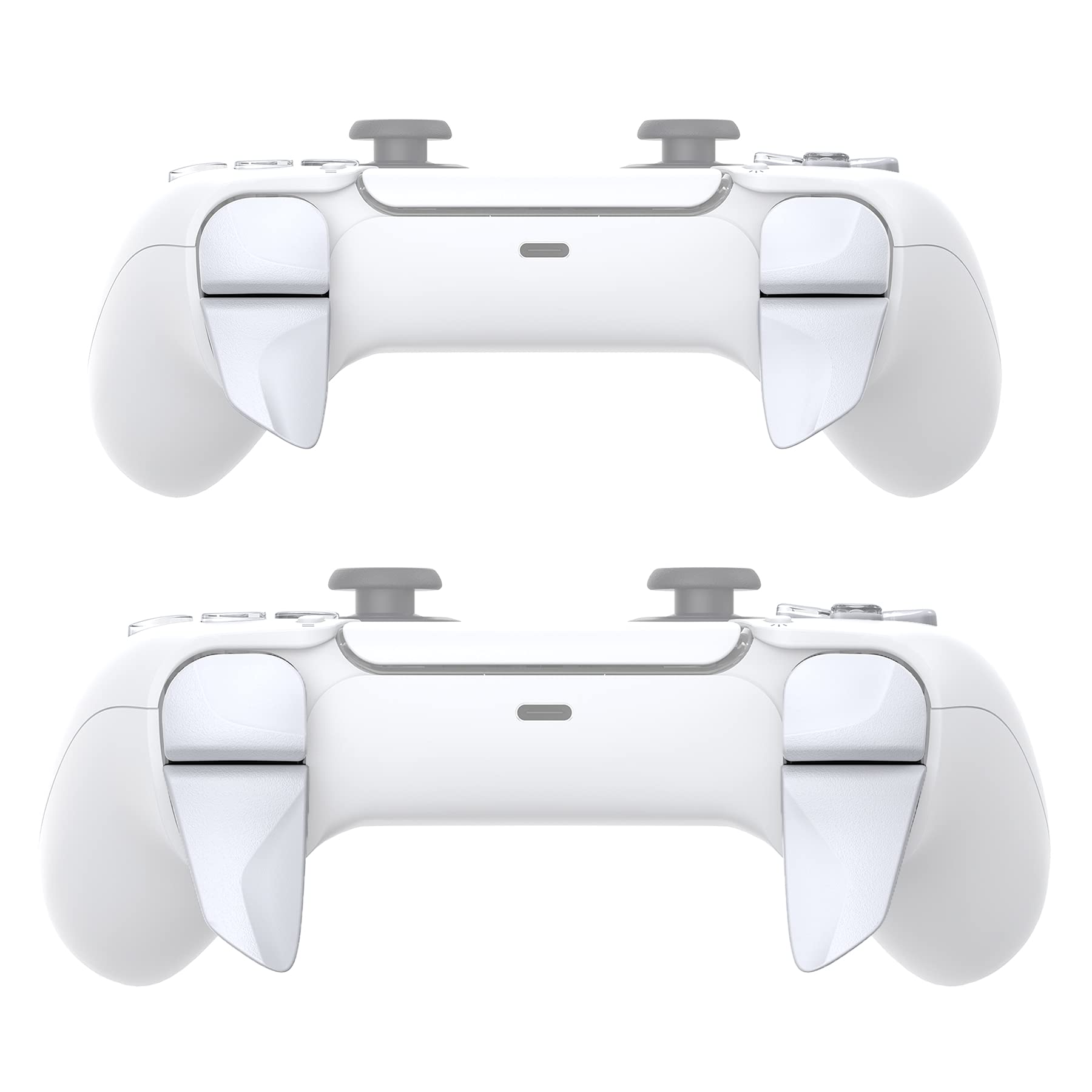 PlayVital 2 Pares de Gatillo Extensor para ps5 Control Accesorios Extensores de Disparo Mejora del Juego Gatillos Bumper Trigger para ps5 Mando Grips Extender Botón para ps5-Blanco — view 5