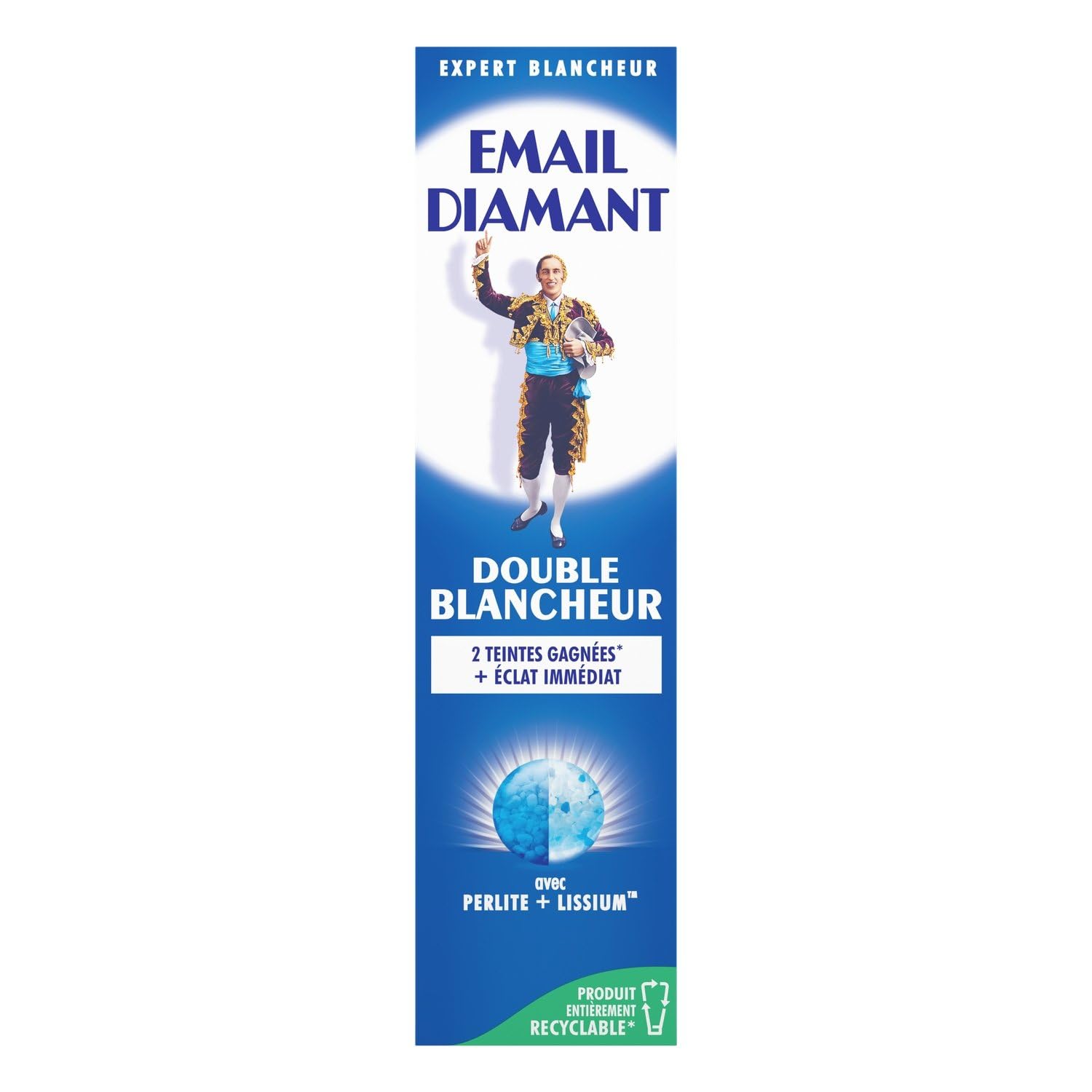 EMAIL DIAMANT – Dentifrice Double Action Éclat et Pureté, Soin Blancheur et Fraîcheur (Tube 75 ml) - Le lot de 3