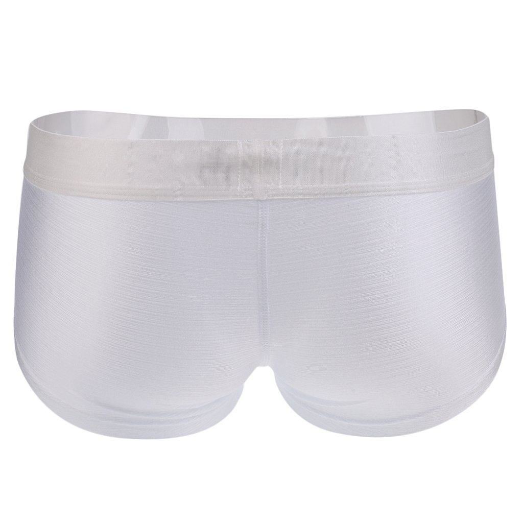 nivaa Man's Silky soft Solid Boxer Brief Men's Underwear M White-picture-21