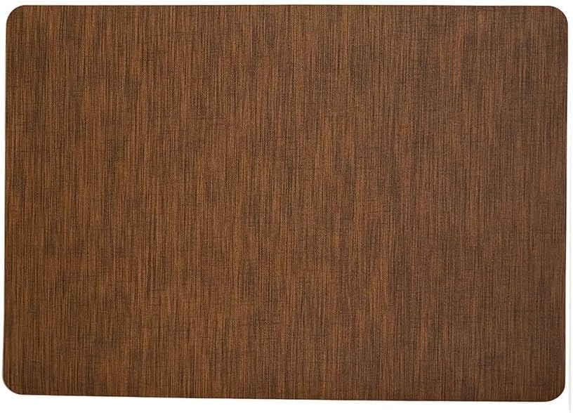 Western Placemat Table Mat Light Luxury Rectangular Wood Grain Household Insulation Mat(E)