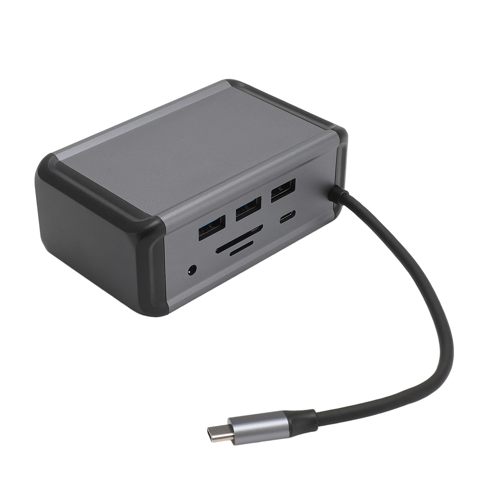 Hub USB C 12 in 1 Docking station in lega di alluminio, hub di tipo C con porte VGA PD RJ45 USB 3.0, docking station desktop verticale per computer portatile, display Ultra HD 4K