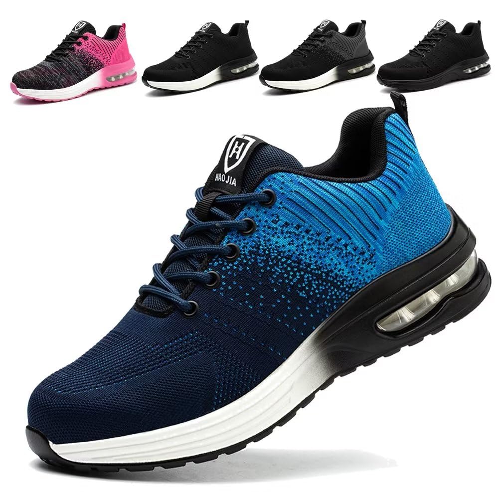 Scarpe Antinfortunistiche Uomo Donna Scarpe da Lavoro con Punta in Acciaio Traspiranti Cuscino d'Aria Scarpe da Cantiere