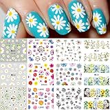 Daisy Nail Art Stickers Decals Daisy Nail Art Supplies Water Transfer Summer Nail Art Decorations Li