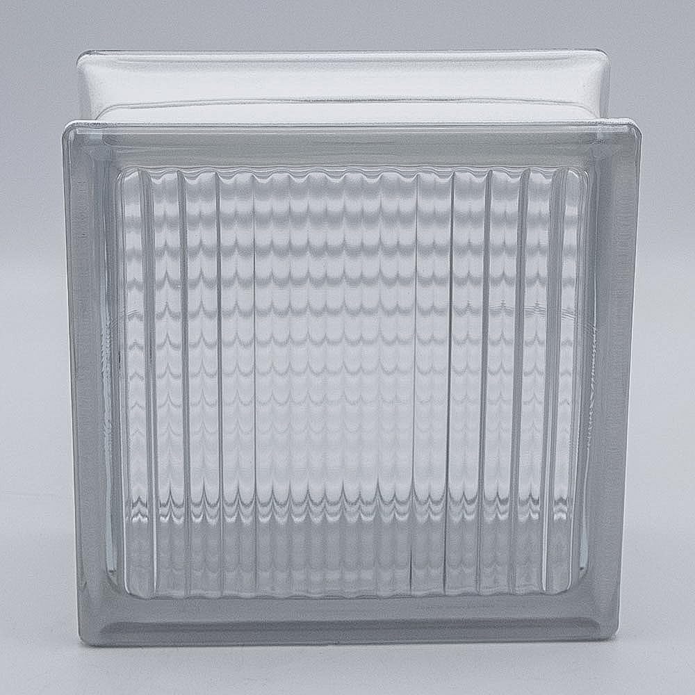 Bloque básico de cristal cruzado transparente, 19 x 19 x 10 cm, 6 unidades