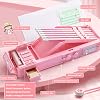 Pencil Case, Elementary School Students, Girls, Double-Sided Opening, Box Type, Magnetic Brush, Large Capacity, Includes Pencil Sharpener, Double-sided Pencil Holder, Sharpener, Double Password Lock,