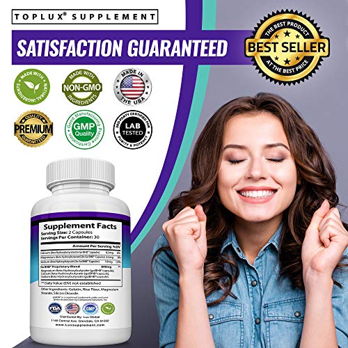 Keto Pills Ketosis Diet BHB Salt - Natural Ketosis Using Ketone & Ketogenic Diet, Support Energy & Focus with Exogenous Ketones, Support Keto Diet Perfect for Men Women, 60 Capsules, Toplux Supplement