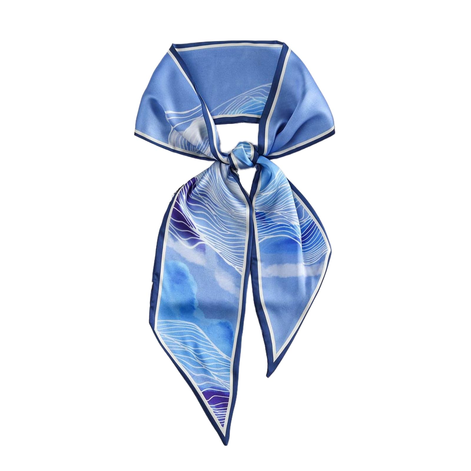 Head Hair Scarf for Women,Silky Long Headscarf Purse Bag Scarfs for Handbag Fashion Satin Neck Scarves Accessories
