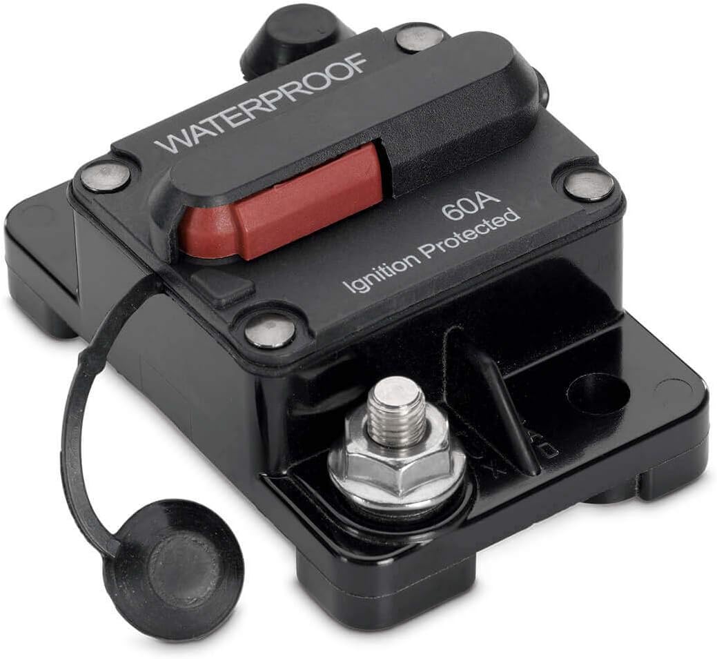 Minn Kota 1865106 MKR-19 Waterproof Circuit Breaker Marine Motor Accessory, 60 Amps : Tools & Home Improvement