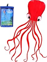 Hengda Soft Octopus Kite - Easy Fly Beach Kite with Long Colorful Tail, 31" Wide for Kids Adults Beginners