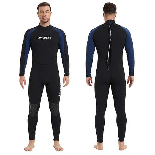 Lemorecn (16 Sizes) Mens Wetsuits Jumpsuit Neoprene 3/2mm and 5/4mm Full Body Diving Suit for Men and Women
