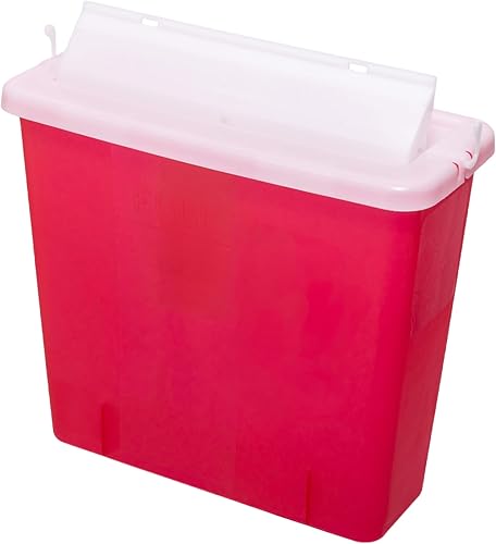 Miniatura 8 de Contenedor Sharps de 5 cuartos de galón con tapa estilo buzón Grande Resistente a pinchazos para una eliminación segura de agujas para el hogar,