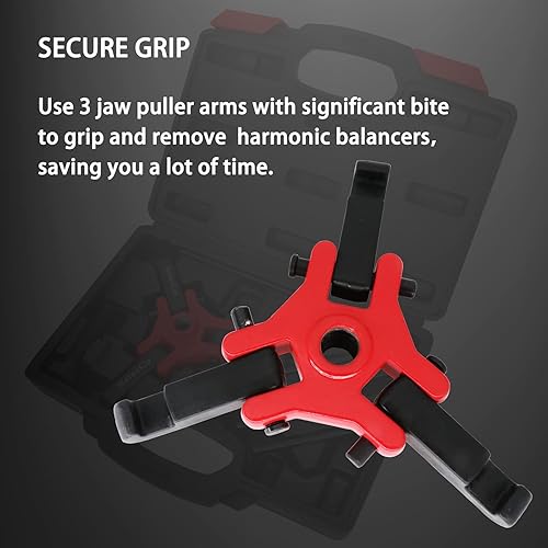 Miniatura 6 de ReluxGo Juego de extractor de polea equilibradora armónica ajustable de 3 mandíbulas para quitar amortiguadores armónicos y equilibradores