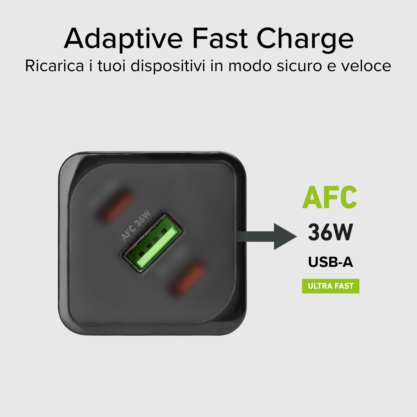 SBS Alimentatore Slim USB-C 100W, Tecnologia GaN, Power Delivery (PD), Ricarica Rapida, Adaptive Fast Charge (AFC), Caricatore iPhone, iPad, MacBook Air, Samsung, Tablet, Smartphone, Notebook, Nero