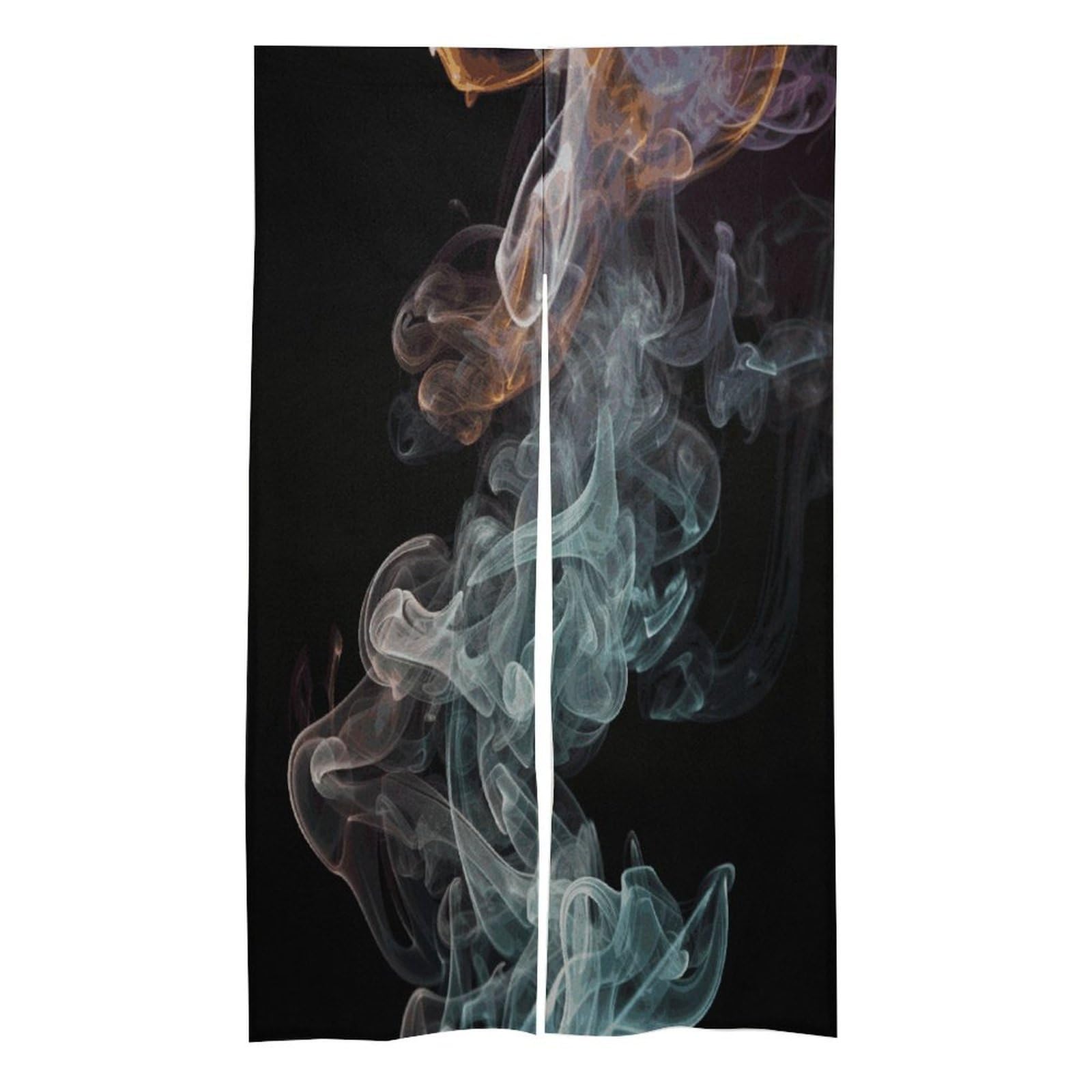 VstaDank Psychedelic Smoke Noren Doorway Curtain Printed Window Treatment Door Tapestry Chinese Traditional Doorway Curtain Long Type Door Tapestry for Home Decoration
