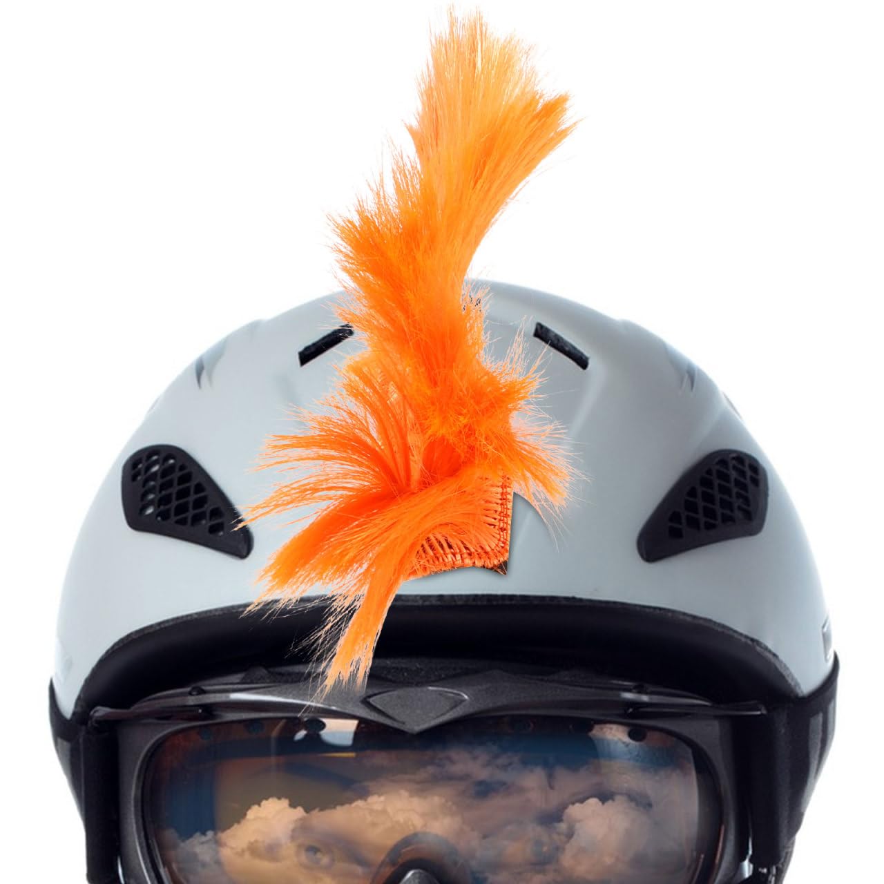Casco de moto con peluca decorativa para motocicleta
