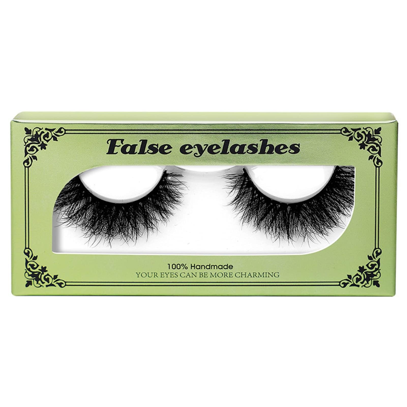 1 Pair DIY False Eyelashes Eyelash Extensions False Eyelashes Natural Look 3D Wispy Curly Fluffy Faux Mink Hair