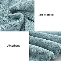 Vista 5 de Pack de 2 toallas para cabeza M-bestl, toalla para secar la cabeza con botones, toalla para el pelo de microfibra