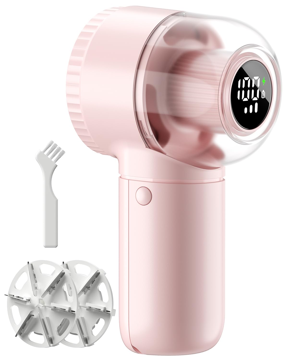 Afeitadora de tela con cepillo para pelusas, afeitadora grande con pantalla digital, removedor de pelusas de 3 velocidades con cuchillas de 6 hojas, afeitadora eléctrica para quitar bolitas para ropa,