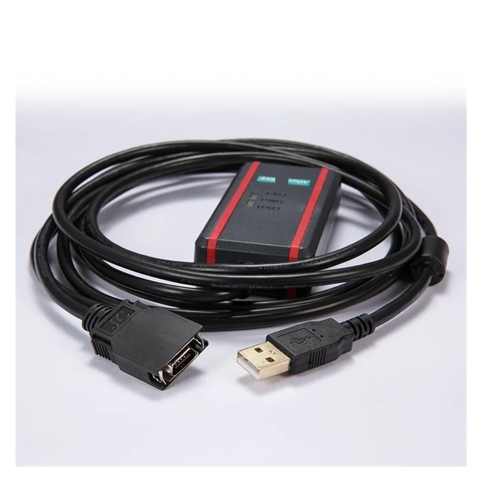 câble de programmation Câble de programmation PLC adapté au câble de téléchargement de puce FTDI Omro série CS/CJ/CQM1H USB-CN226+(Black FTDI Type)