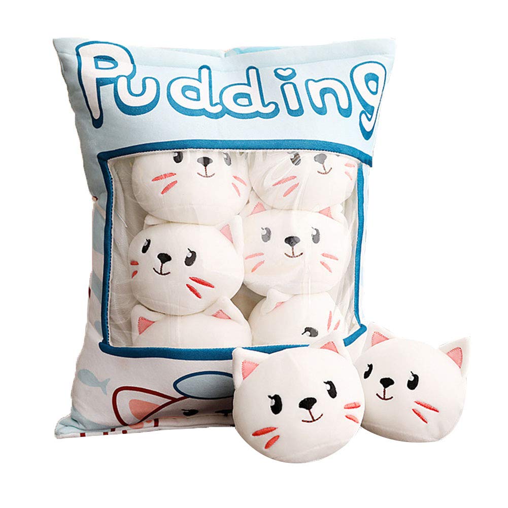 Aideal Cute Hugging Pillow with Soft Toys Stuffed Pillow Animal Plush Toys Dolls Set for Baby/Kids/Adults Gift (kitty)