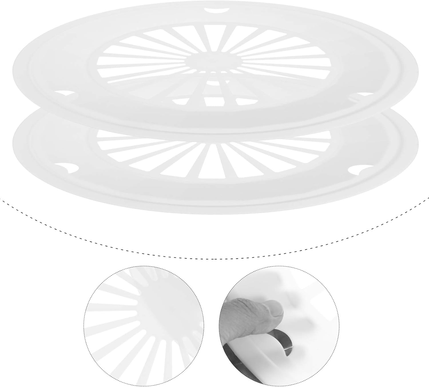 JOEBO Reusable Plastic Paper Plate Holder 10.6 inch Round BBQ Trays Modern Style Plate Support Outdoor Picnic Supplies