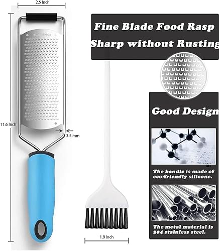 Miniatura 3 de Rallador Zester de calidad Chef  Escofina de cocina de mano con hoja de agujero fino  Perfecto para queso, limón, cítricos, lima, jengibre, ajo,