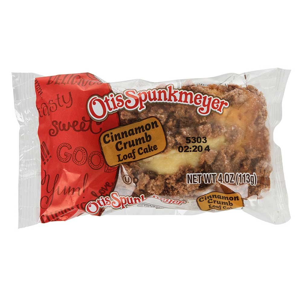 Individually Wrapped Cinnamon Cake Crumb Loaf, 4 Ounce -- 24 per case.